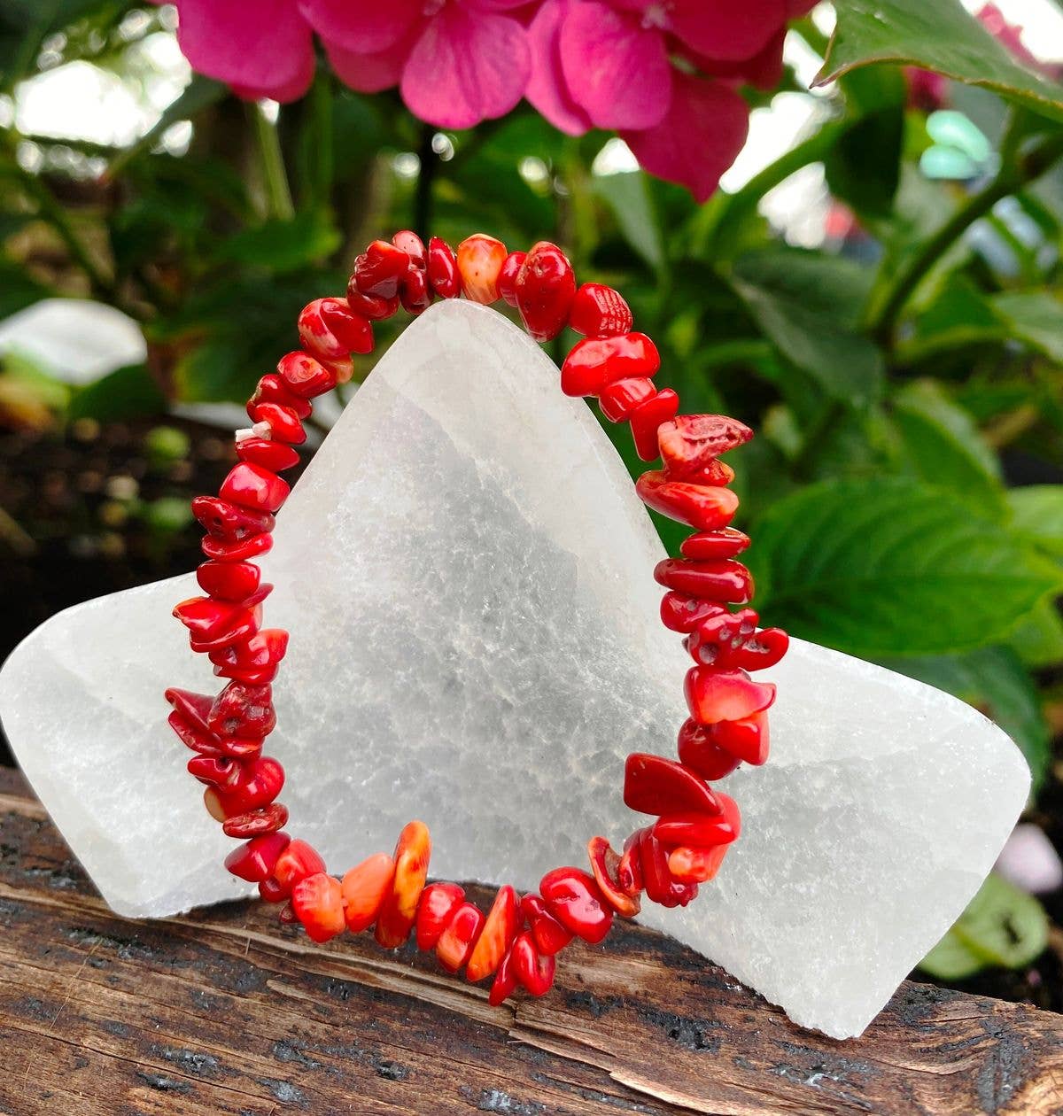 Crystal chip bracelet stretch bracelet gemstone jewellery Cherry Quartz