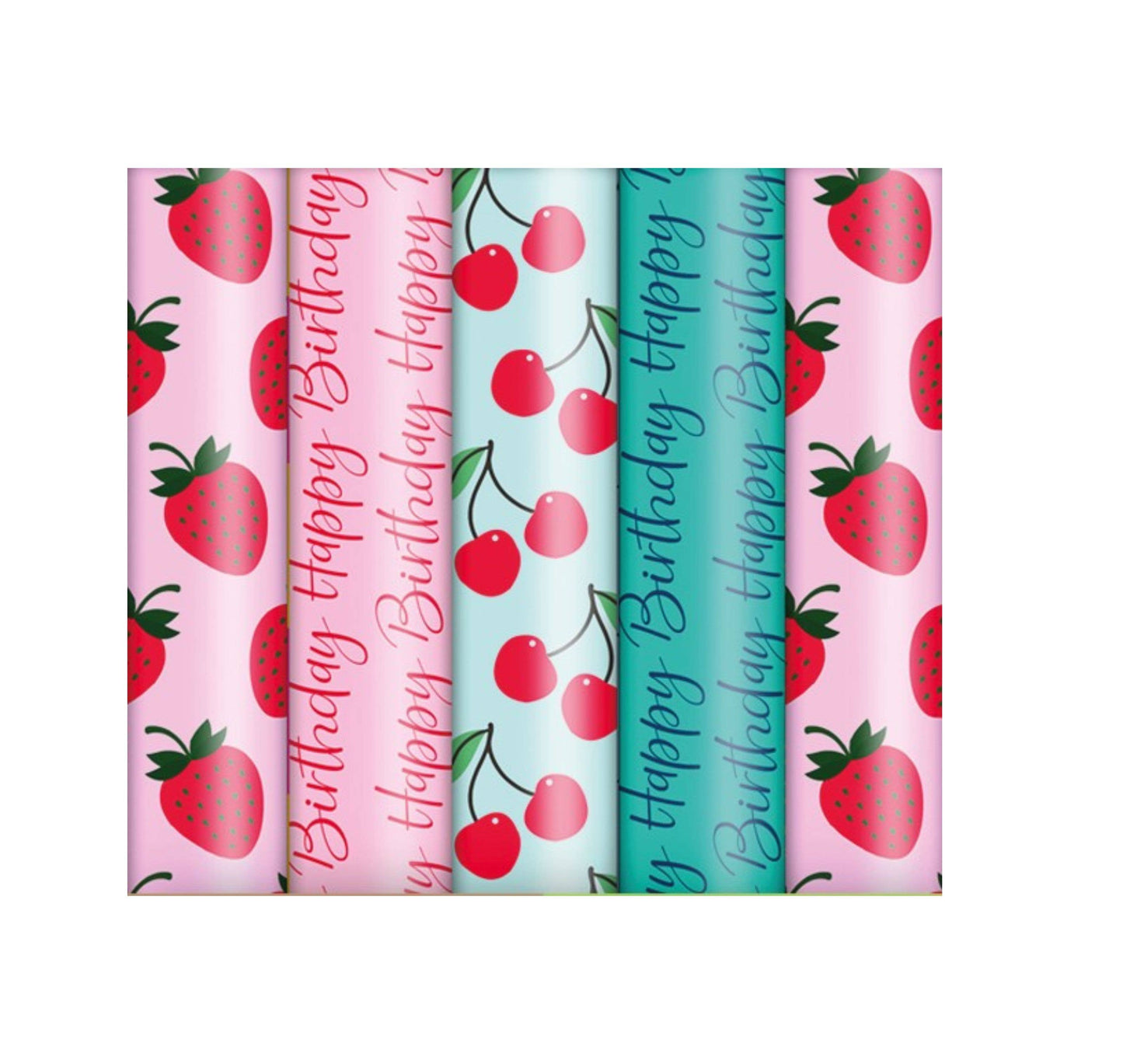 Eco-friendly FSC® sustainable Roll Wrap Paper Secret Garden : Strawberries