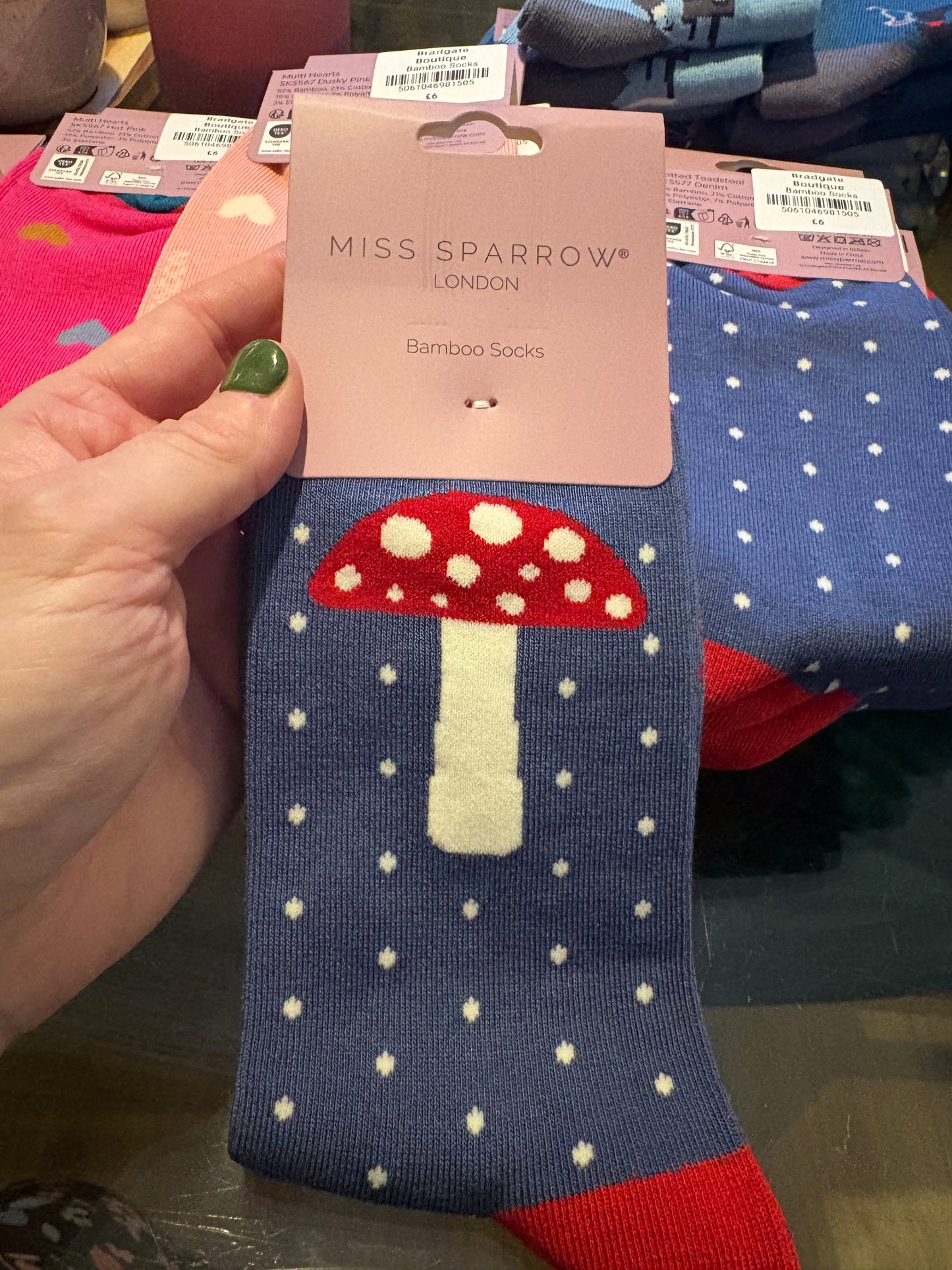 Toadstool Bamboo Socks
