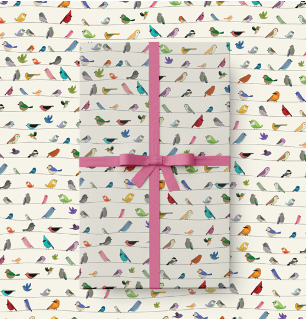 Birds Wrapping Paper Sheet