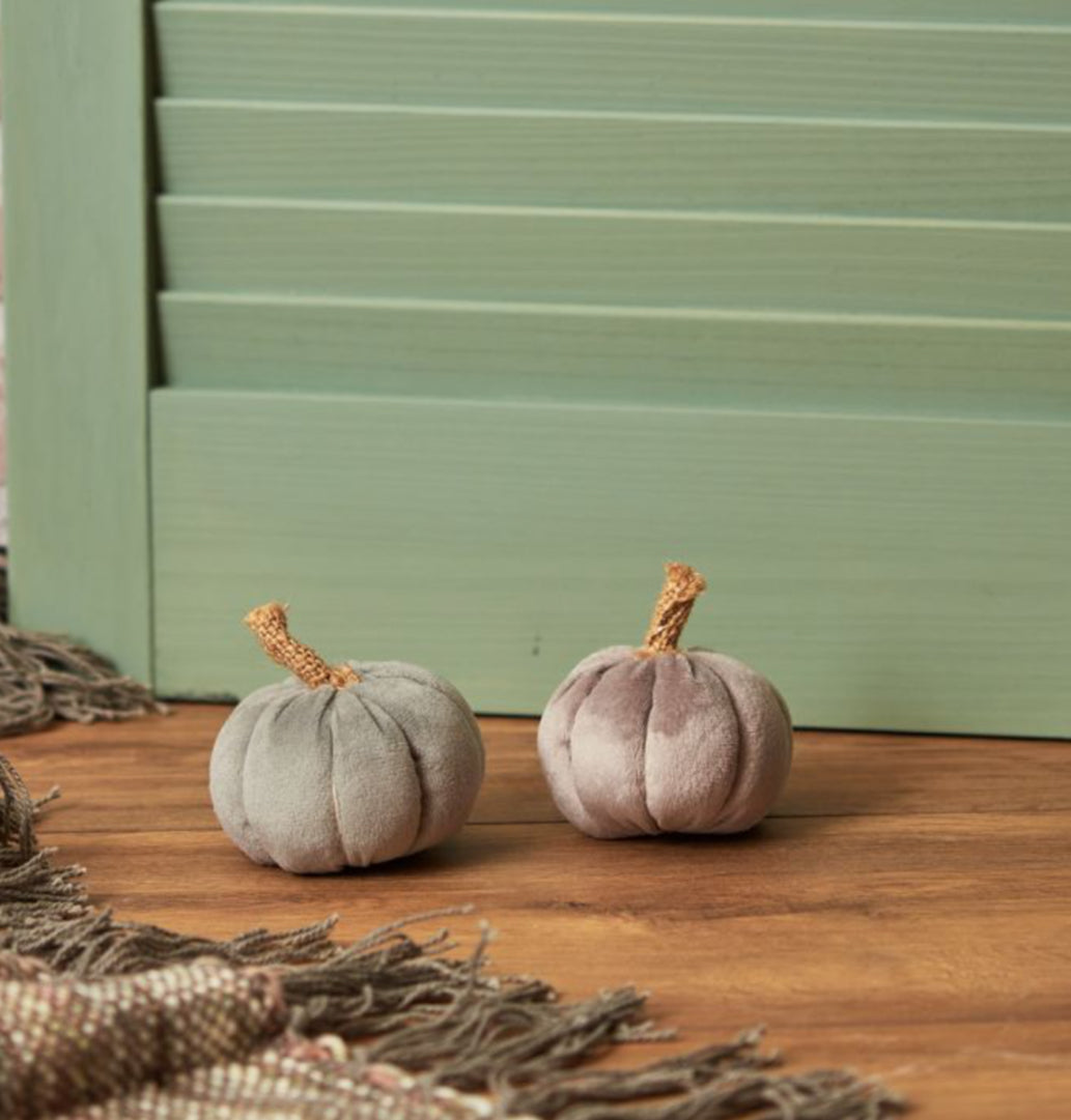 Grey Fabric Pumpkin