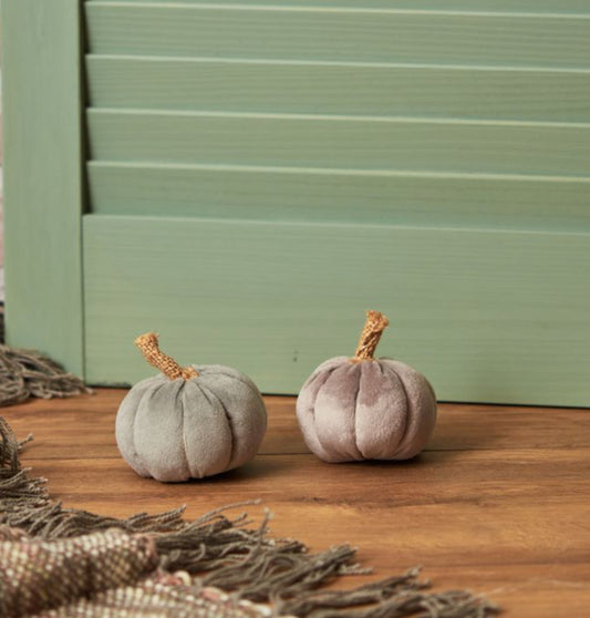 Grey Fabric Pumpkin