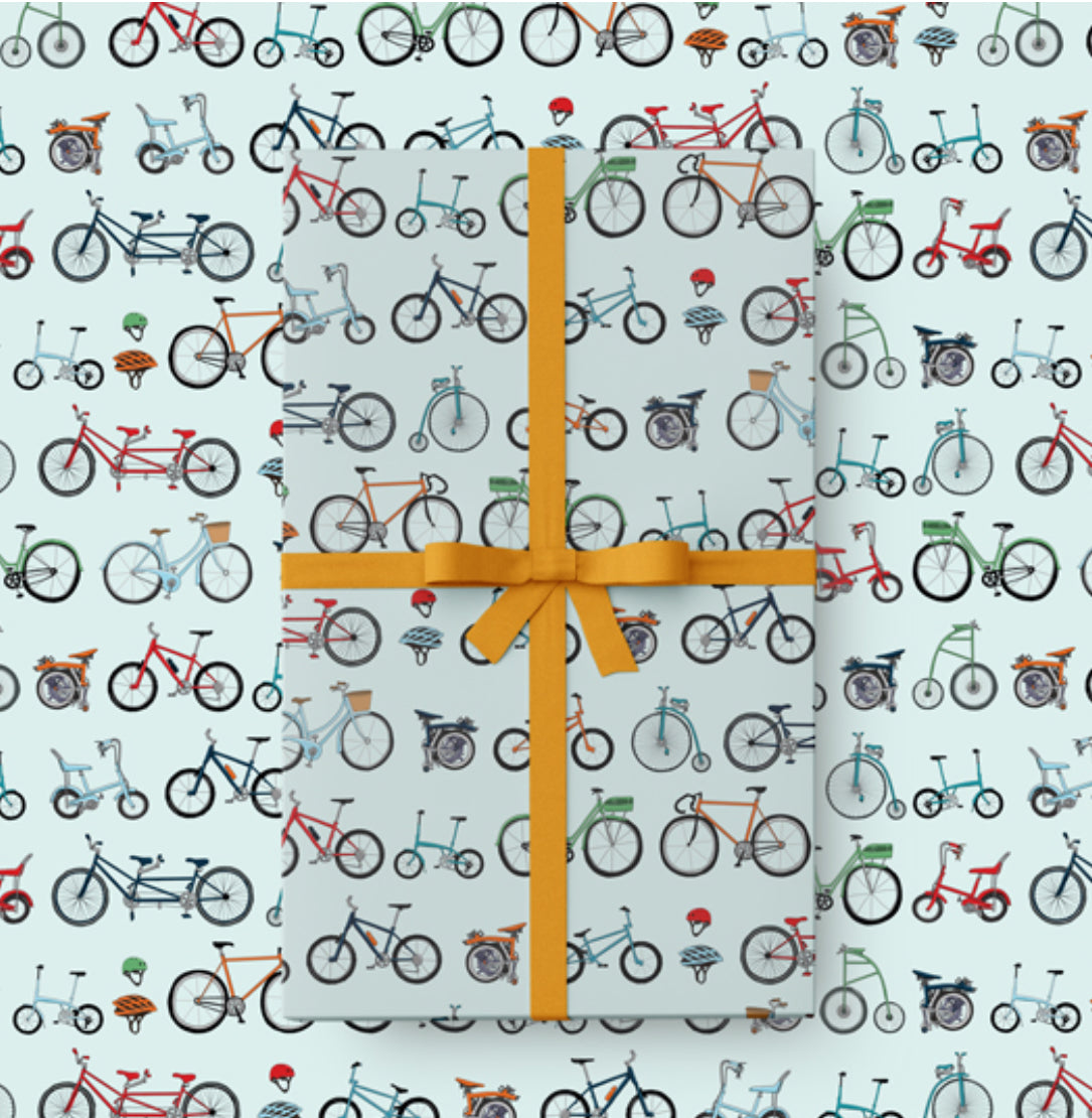 Cycles Wrapping Paper Sheet