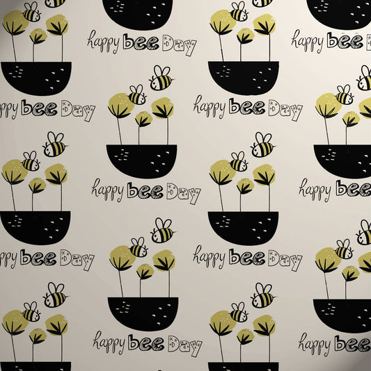 Eco-friendly Happy Earth FSC™ sustainable wrapping (12): Yellow Bee