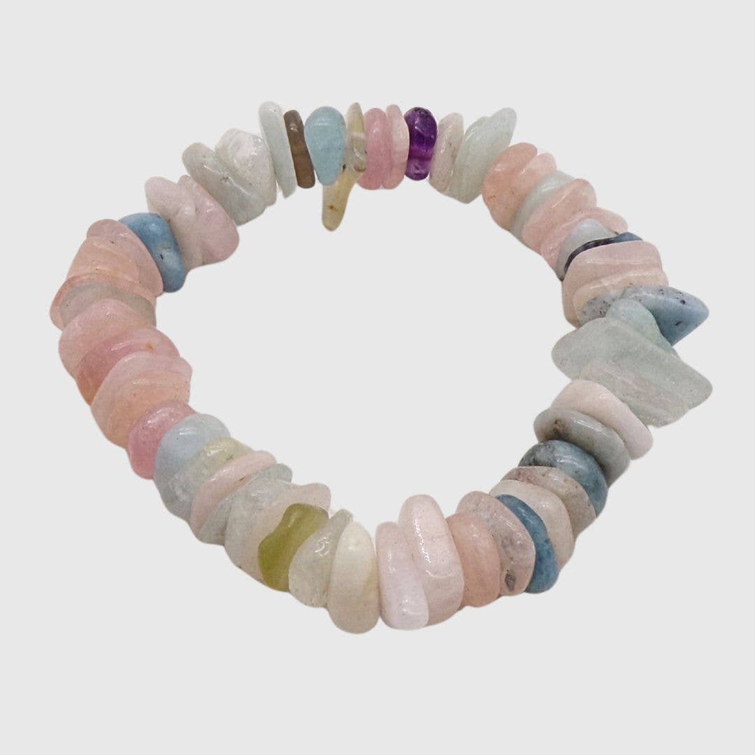 Morganite Chunky Chip Bracelet