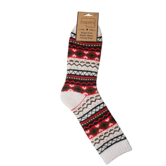 Cream Nordic Cosy Men's Socks JS1300