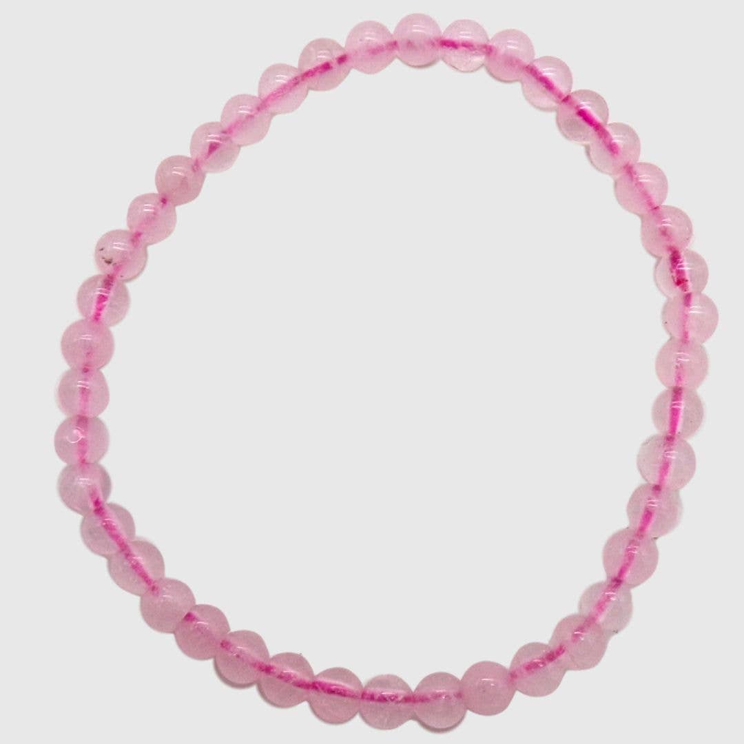 4 mm Rose Quartz Bead Bracelet