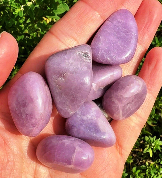 Pale lepidolite tumble 1-2cm