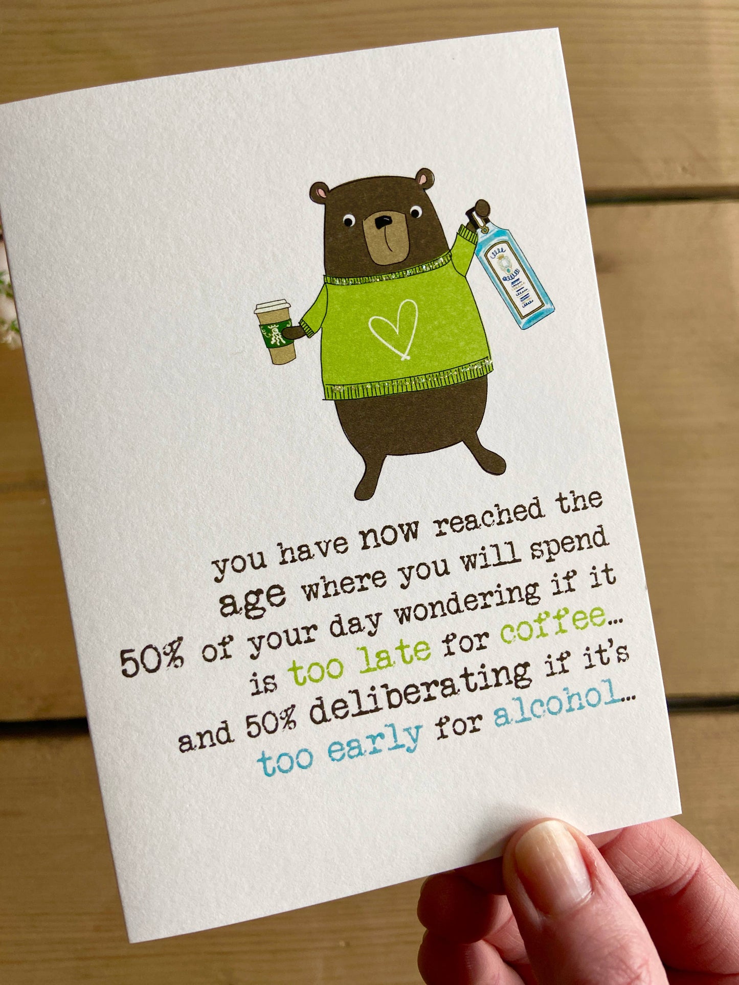 Coffee And Alcohol - Humorous Greetings Card