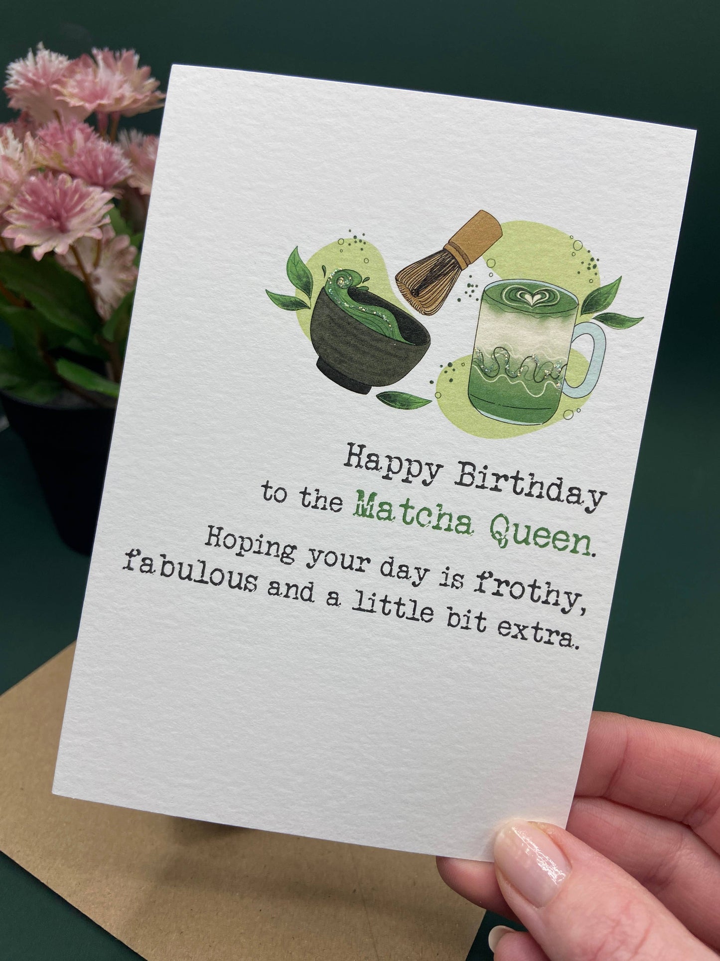 Matcha Queen Birthday - Greetings Card