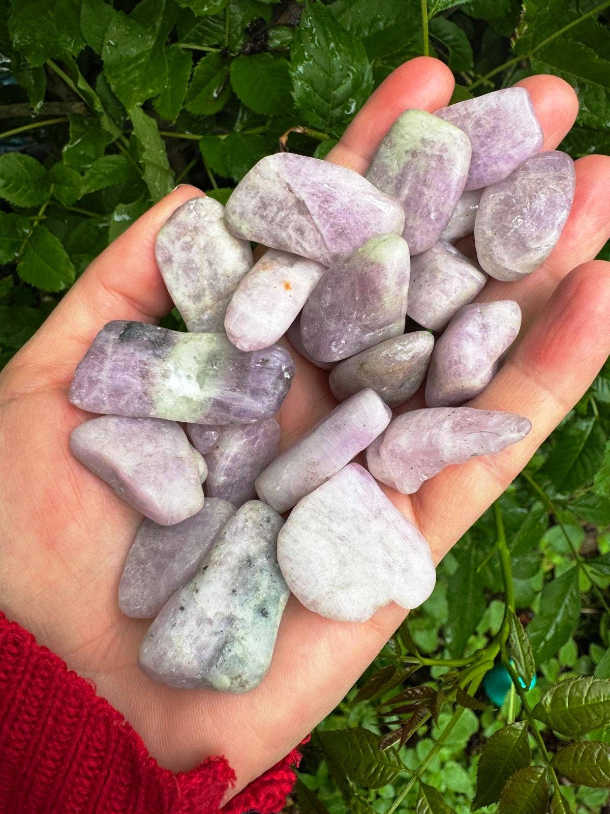 Kunzite tumble large kunzite gem polished pink