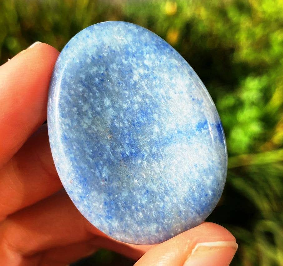Crystal worry stone crystal thumbstone