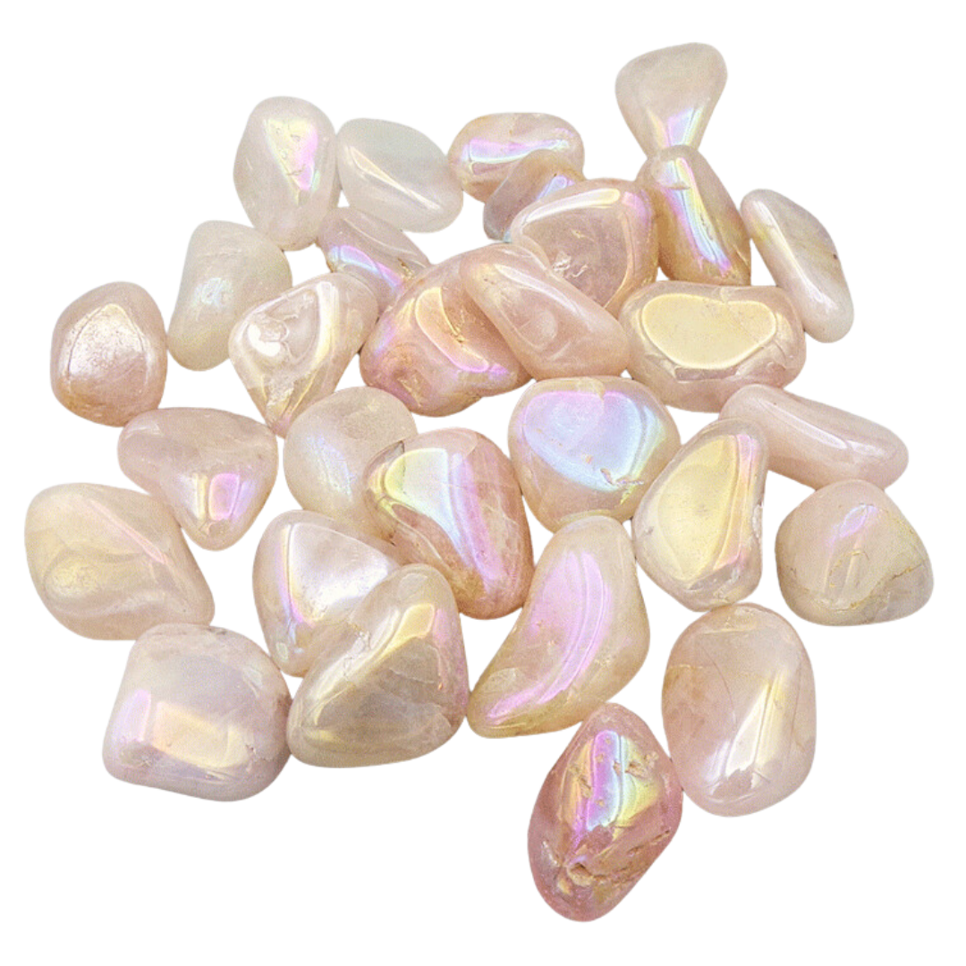 250g Rose Aura Quartz Tumblestones