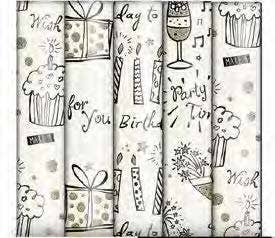 Eco-friendly FSC™ Biodegradable Glitter Cheers roll wrap 12: Candles