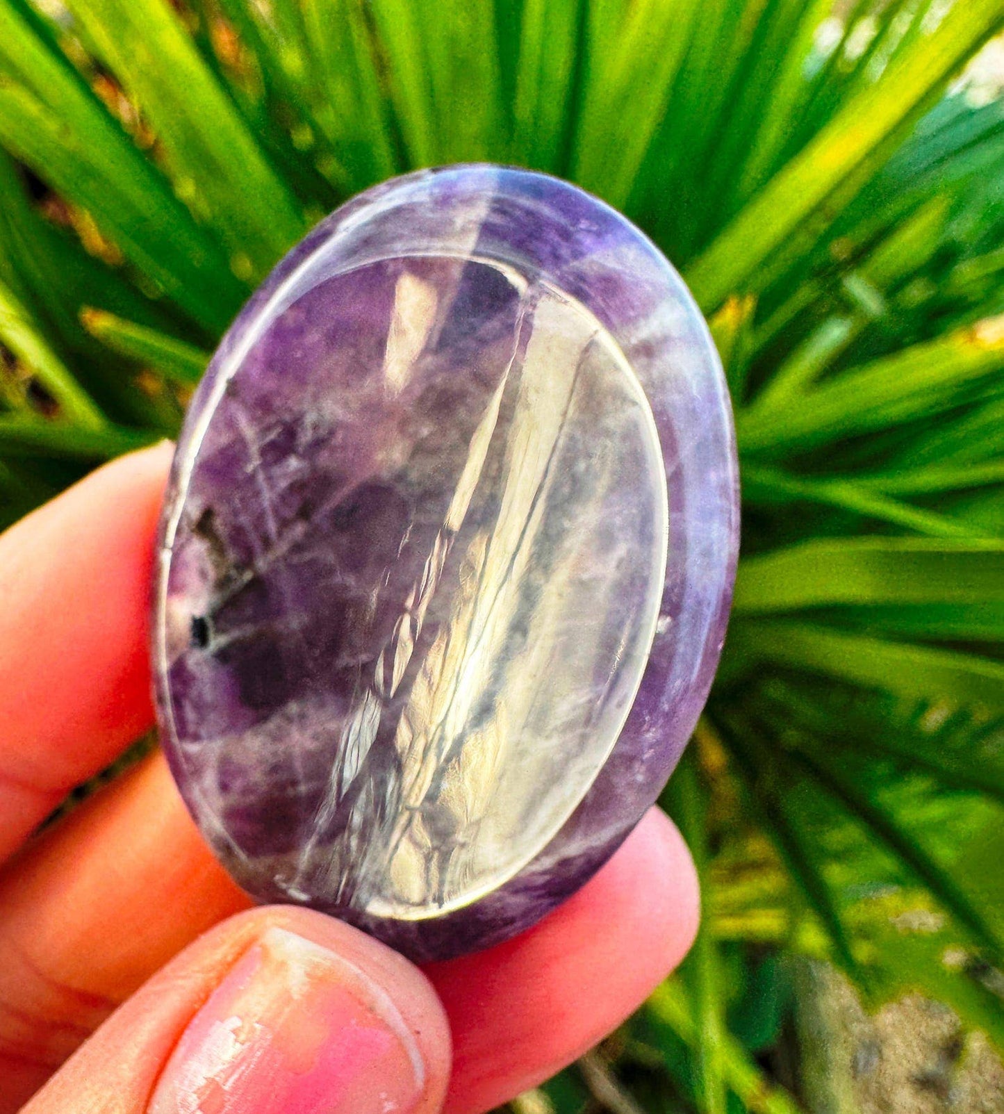 Crystal worry stone crystal thumbstone