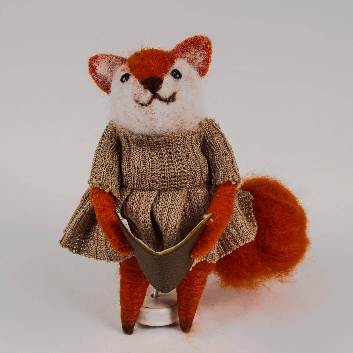 Felt Fox Girl With Book