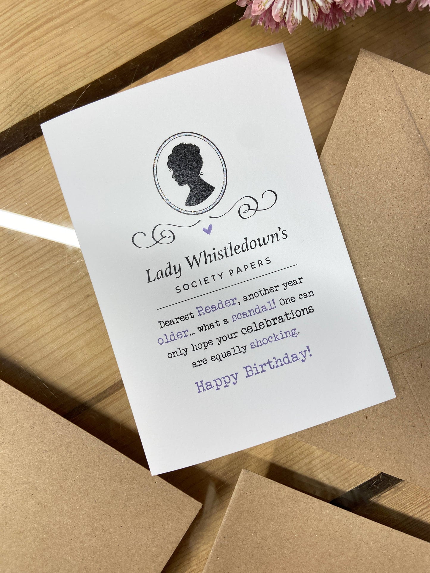 Bridgerton - Lady Whistledown - Greetings Card