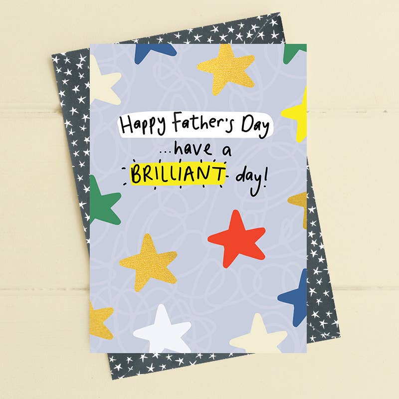 Father's Day - Stars, Brilliant Day - Greetings Card