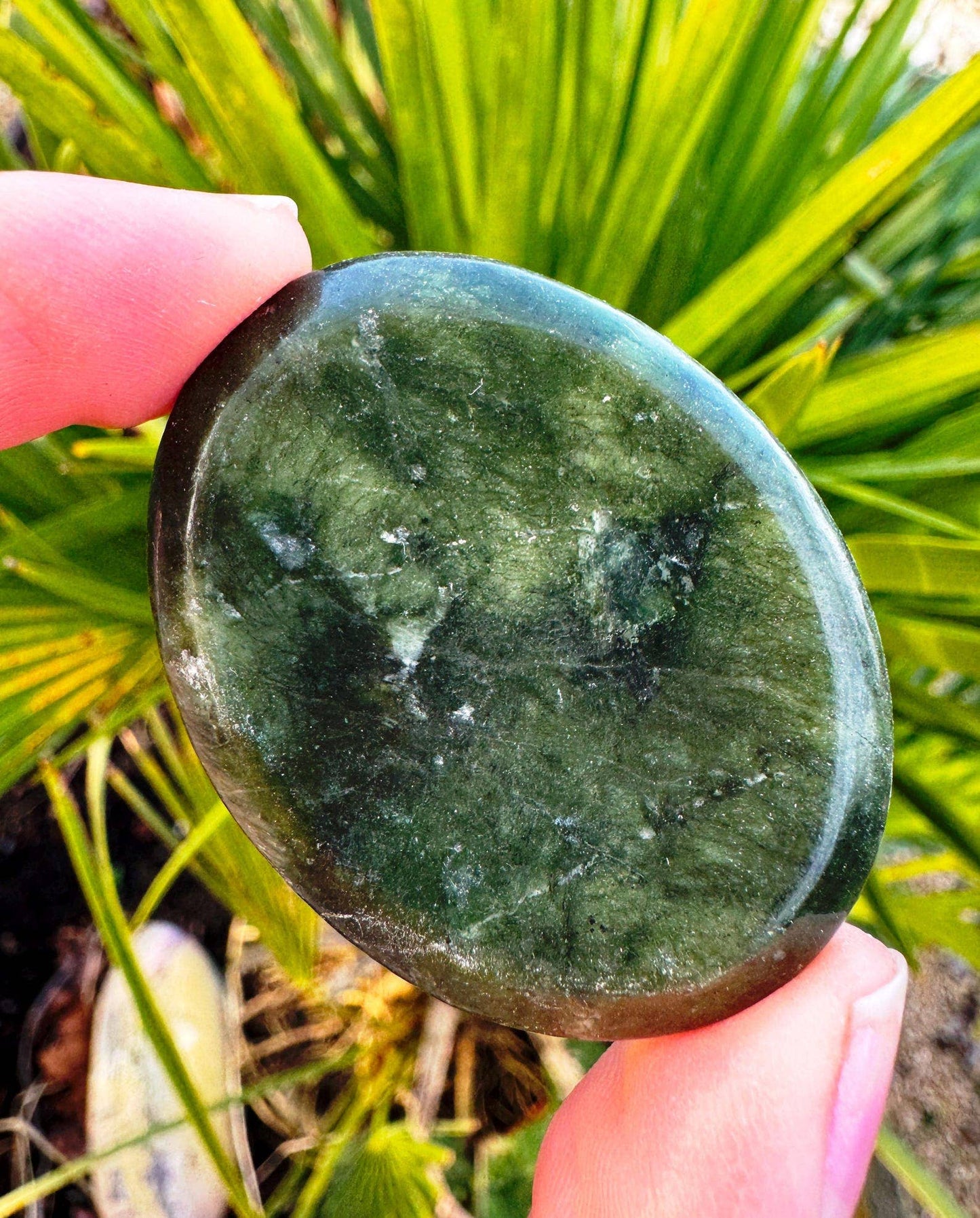 Crystal worry stone crystal thumbstone