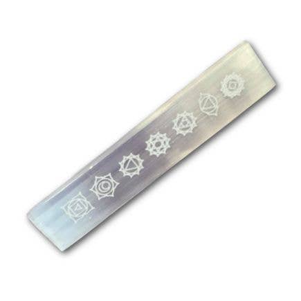 Selenite Flat Chakra Wand