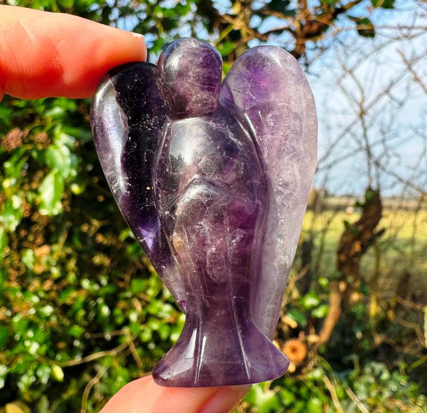 Crystal angel 3.6 - 4cm gemstone angel guardian angel stones: Labradorite