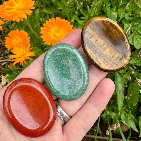 Crystal worry stone crystal thumbstone