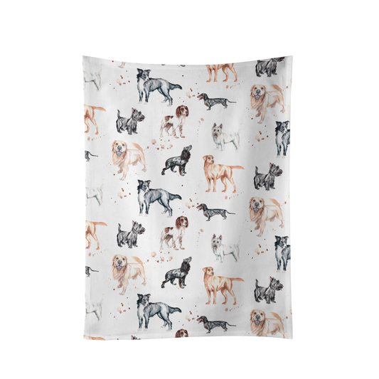 The Pooches - Dogs Design Cotton Tea Towel