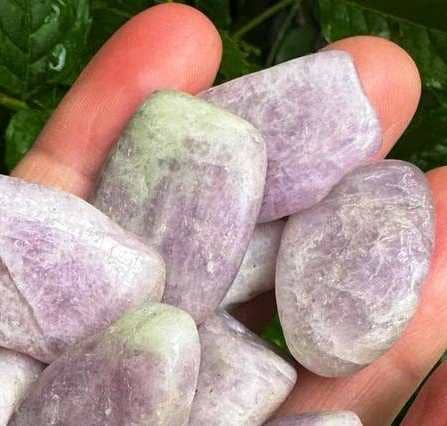 Kunzite tumble large kunzite gem polished pink