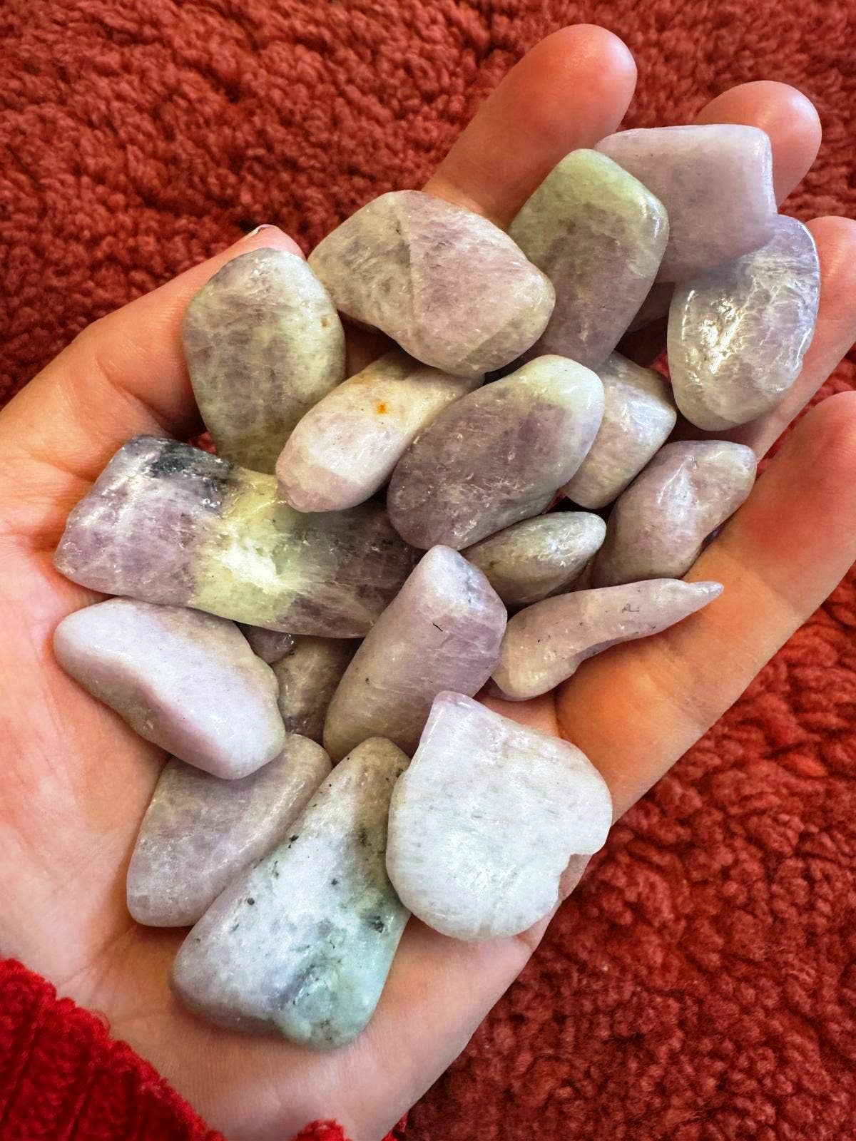 Kunzite tumble large kunzite gem polished pink