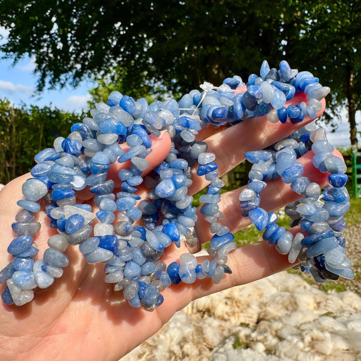 Crystal chip bracelet stretch bracelet gemstone jewelry elf: Dream Amethyst