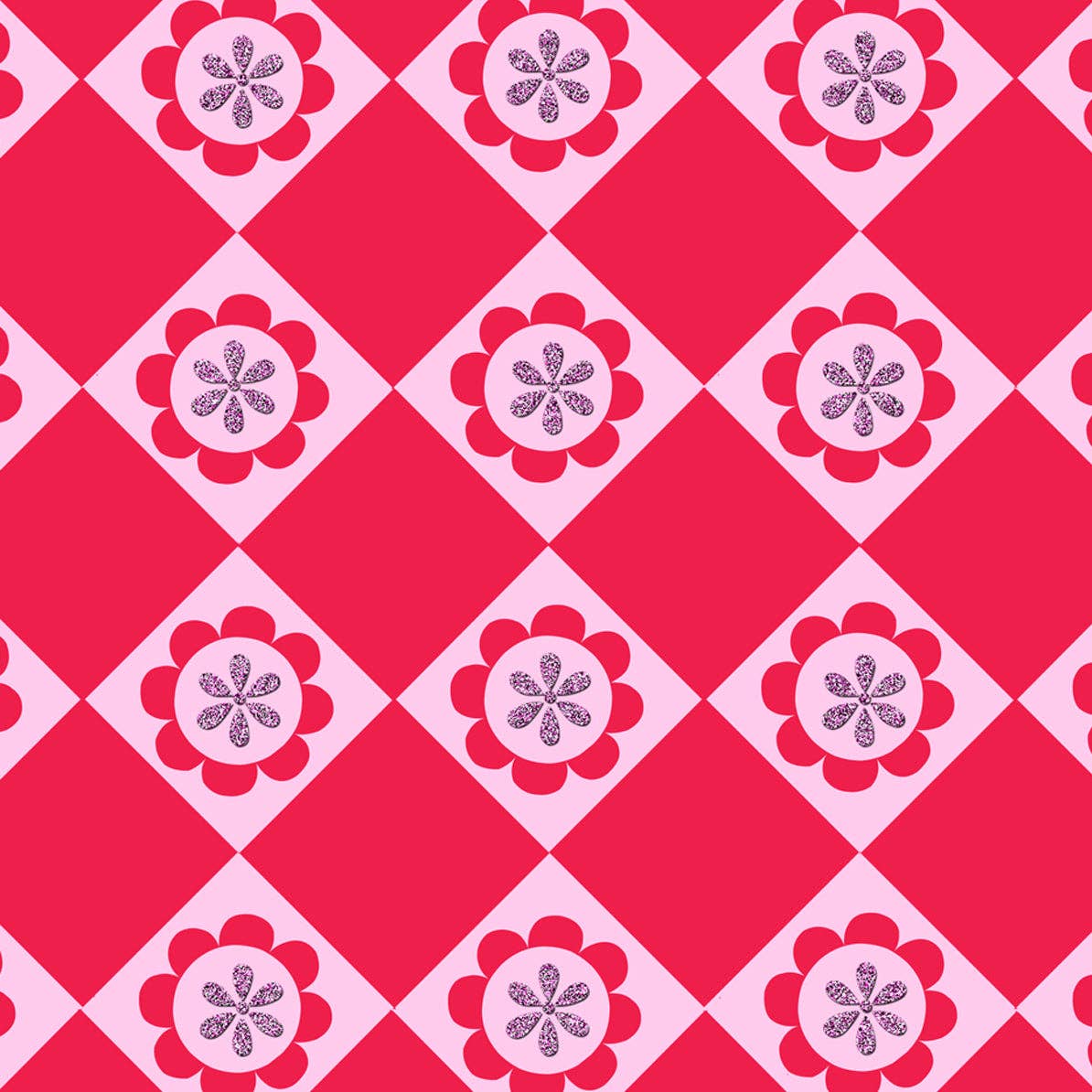 Eco friendly Biodegradable Glitter FSC© Wrapping Paper Chic Rouge: Floral
