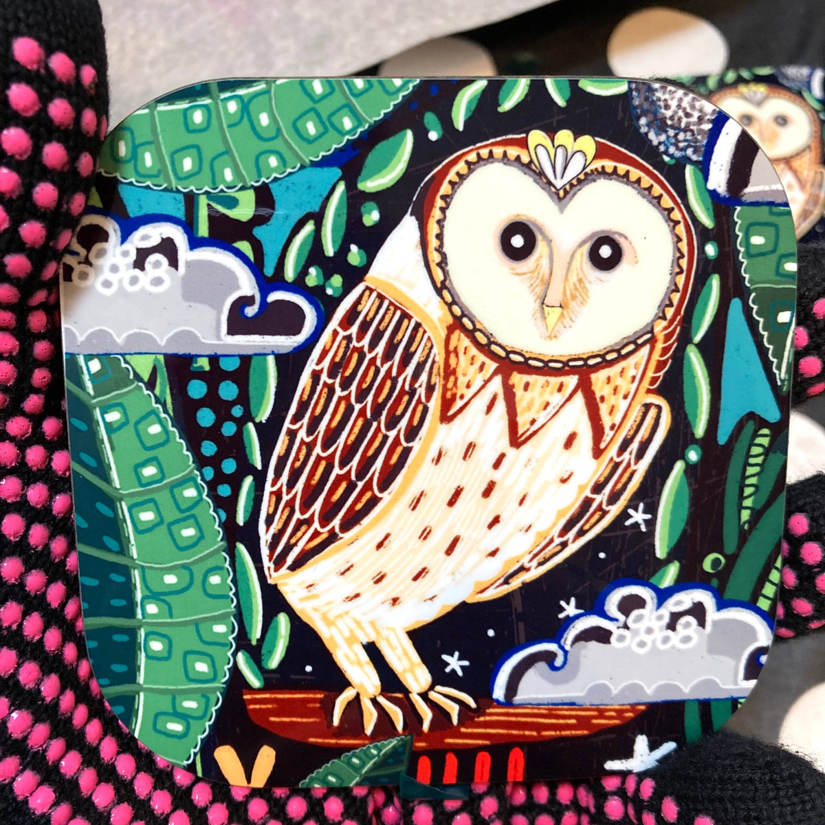 Barn Owl Coaster.
