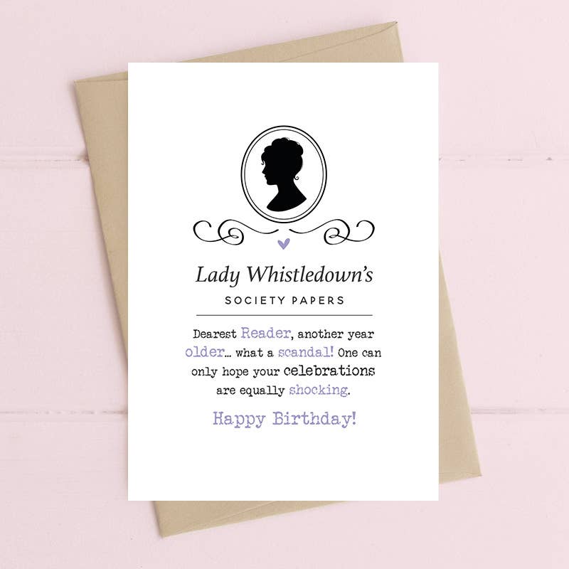 Bridgerton - Lady Whistledown - Greetings Card