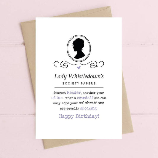 Bridgerton - Lady Whistledown - Greetings Card