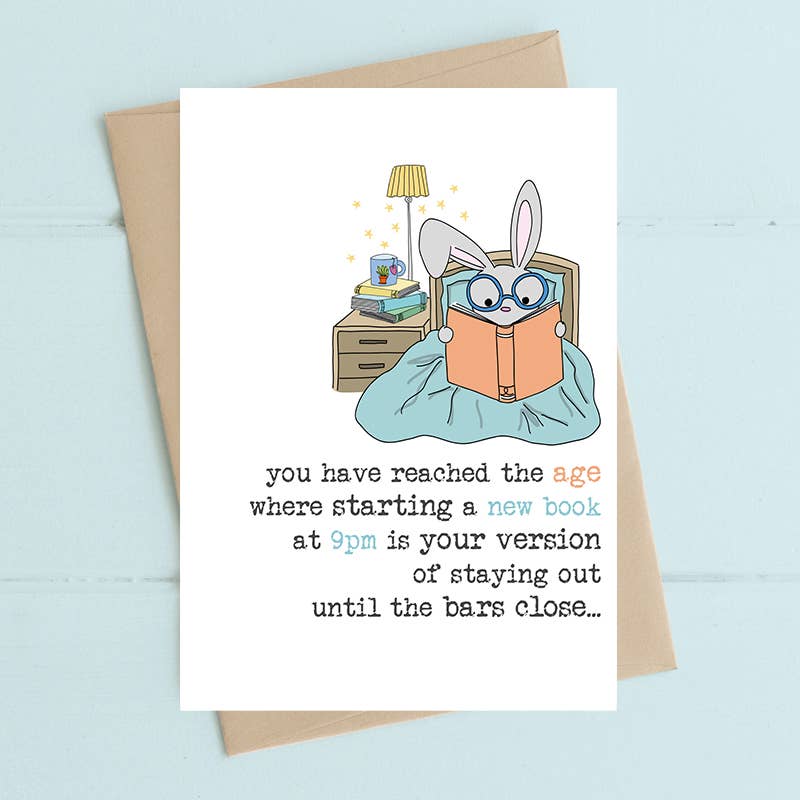 Books After 9pm - Humorous Greetings Card