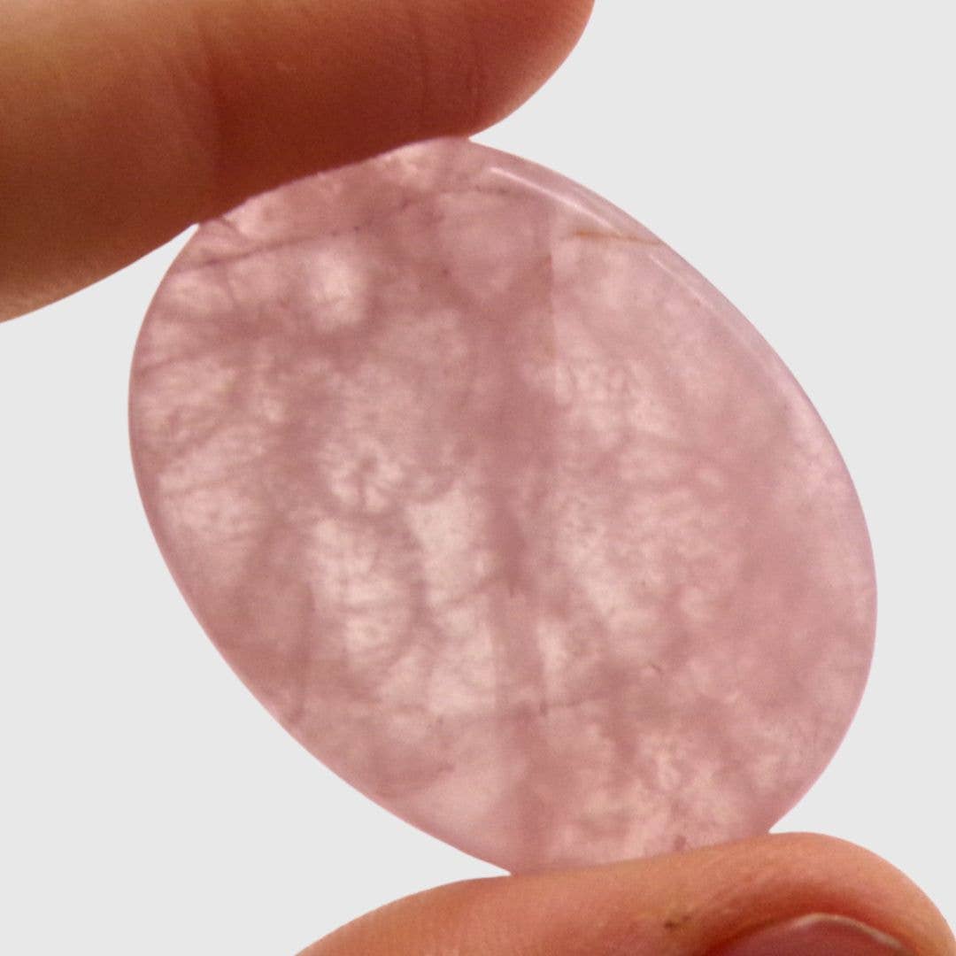 Rose Quartz Thumbstone (40 mm X 30 mm)