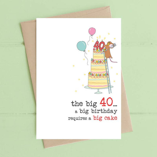 40th Birthday - Big Birthday - Greetings Card