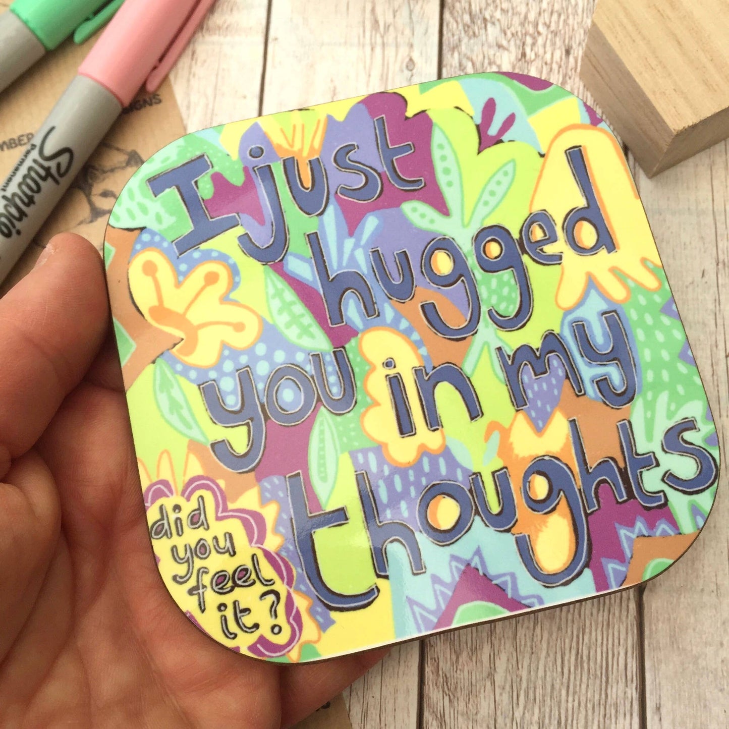 Hug Quote Coaster.
