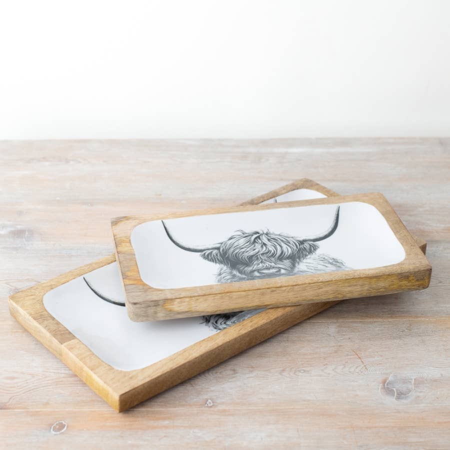 Highland Cow Serving Tray, 40cm