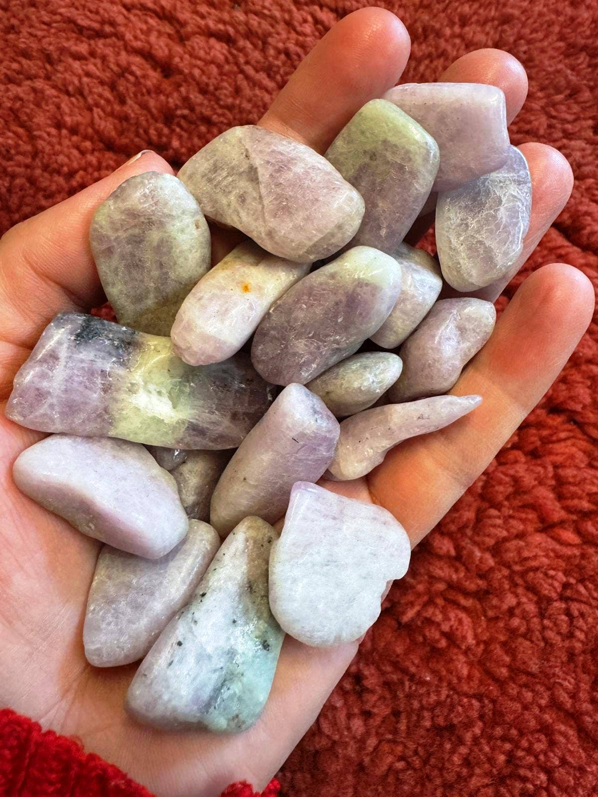 Kunzite tumble large kunzite gem polished pink