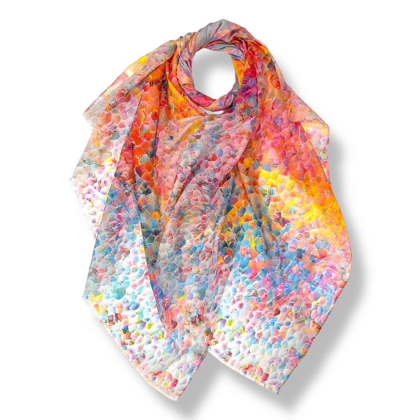 Vibrant Mosaic Print Scarf
: Purple