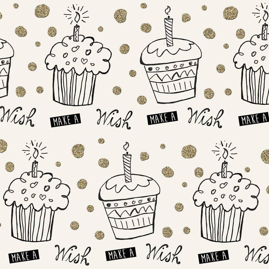 Eco-friendly FSC™ Biodegradable Glitter Cheers roll wrap 12: Candles