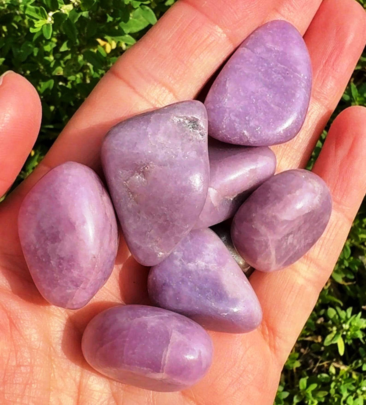 Pale lepidolite tumble 1-2cm