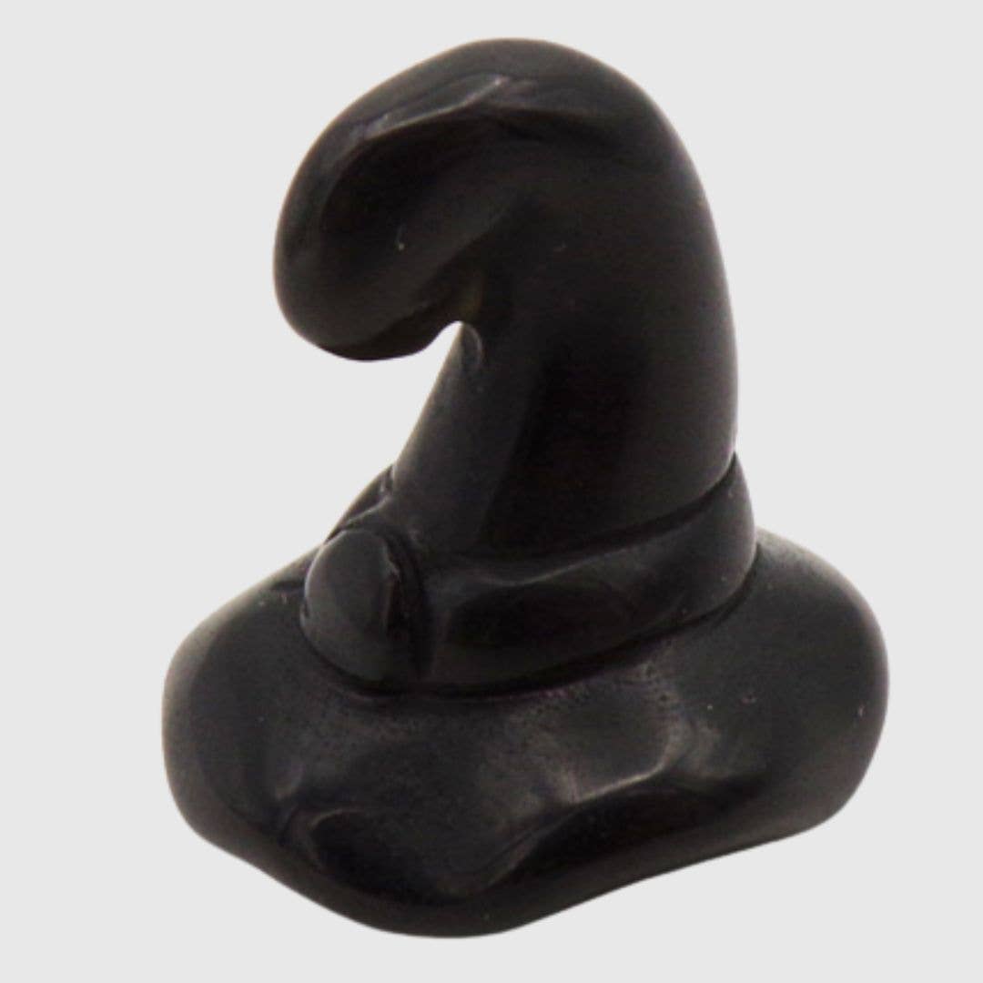 Black Obsidian Witches Hat (35 mm X 30 mm)