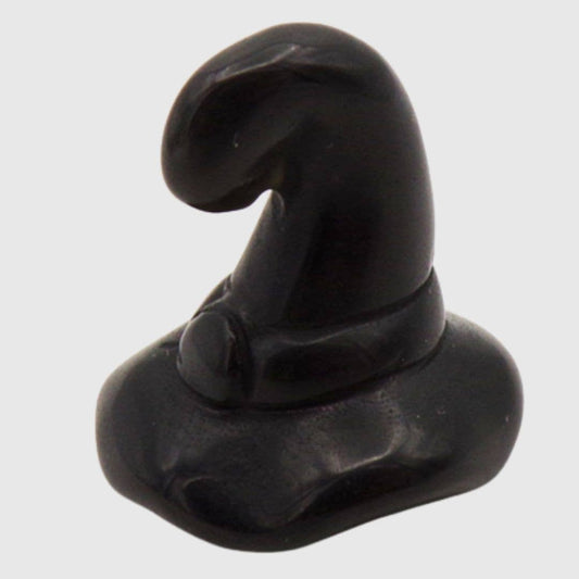 Black Obsidian Witches Hat (35 mm X 30 mm)