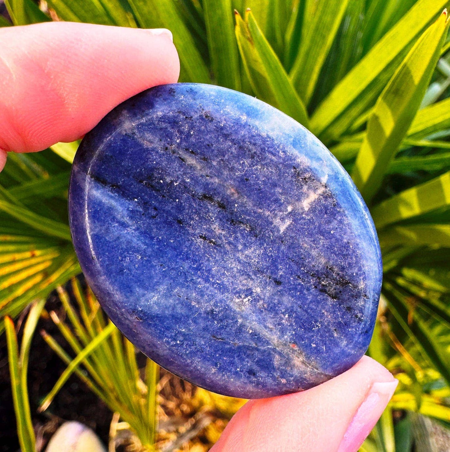 Crystal worry stone crystal thumbstone
