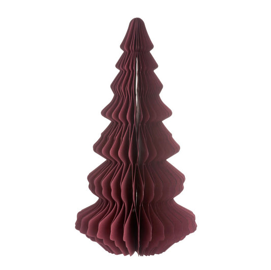Deep Red Honeycomb Tree Paper Standing Decoration Large