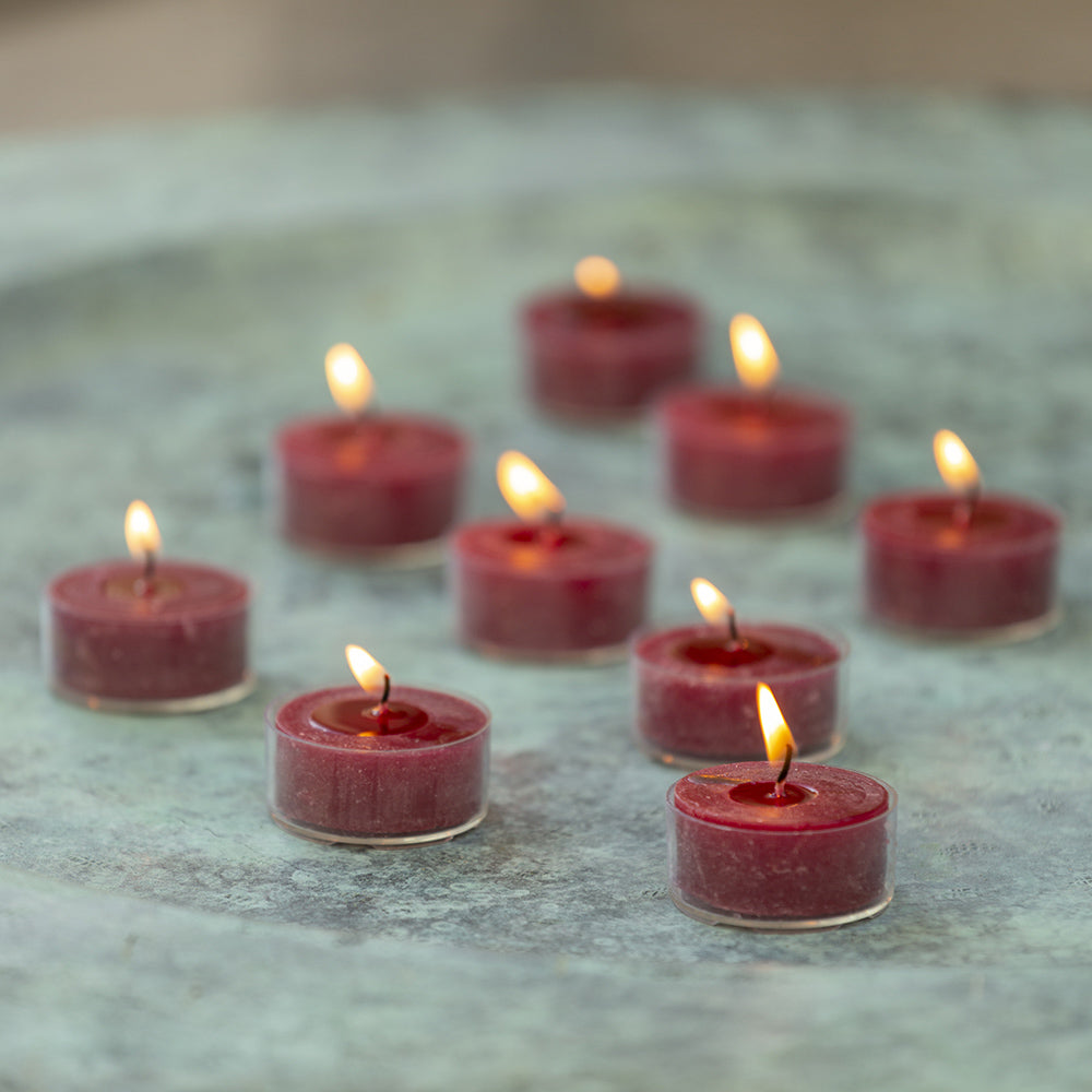 Plum Tea Light Candles