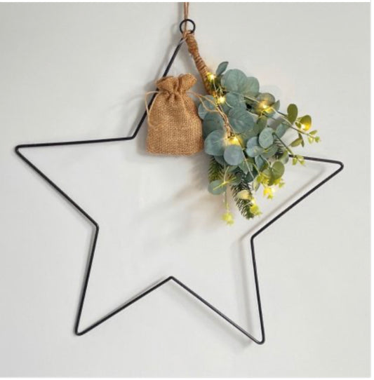 70cm black wire star LED